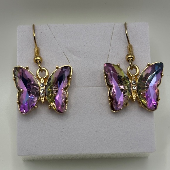 Chic Mystic Topaz Butterfly Earring & Necklace Set - Picture 4 of 6
